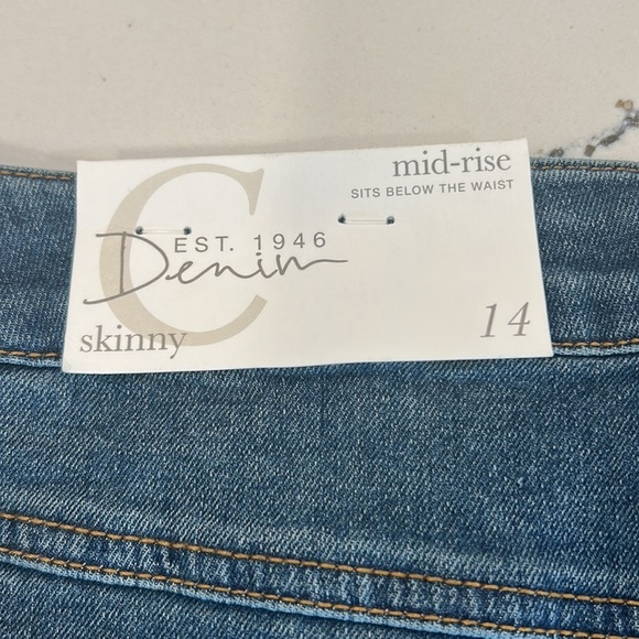 EST. 1946 Mid-Rise Skinny with Colored Shiny Stones on Front sz.14 NWT - Picture 7 of 8